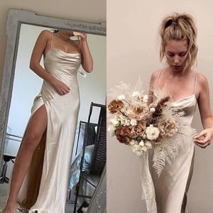 NWT Fame and Partners x Free People Rosabel Champagne Cowl Maxi Dress